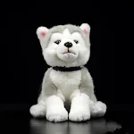 Pelúcia fofa de cachorro agachado, 28cm, simulação animal, macia e adorável, ideal para brincar e abraçar, um presente perfeito para crianças. — foto 1