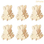 Enfeite de coelho 3D estereoscópico de madeira com gravação a laser, ideal para decoração e presentes personalizados e exclusivos. — foto 4