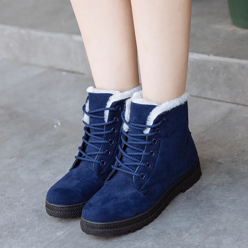 Title 4, Winter New Women Snow Boots Flat With Large Siz...