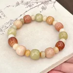 Pulseira simples Bodhi Plate para moda masculina e feminina. Estilo budista discreto e elegante. Sinta a paz e o design minimalista. — foto 6