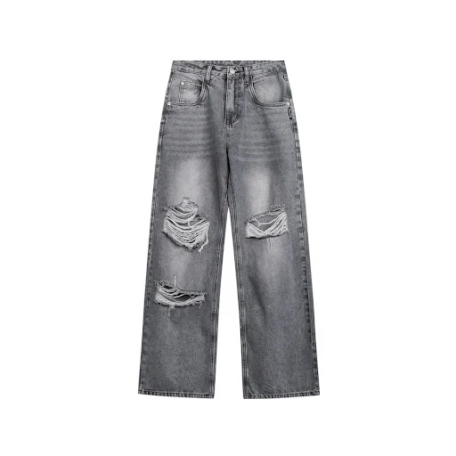 Title 12, Retro Tattered Jeans Jeans For Men And Women