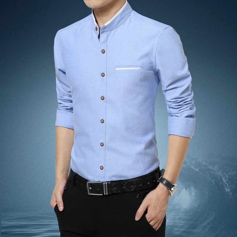 Title 5, Herren Oxford Hemd Langarm Slim Fit Business Ca...