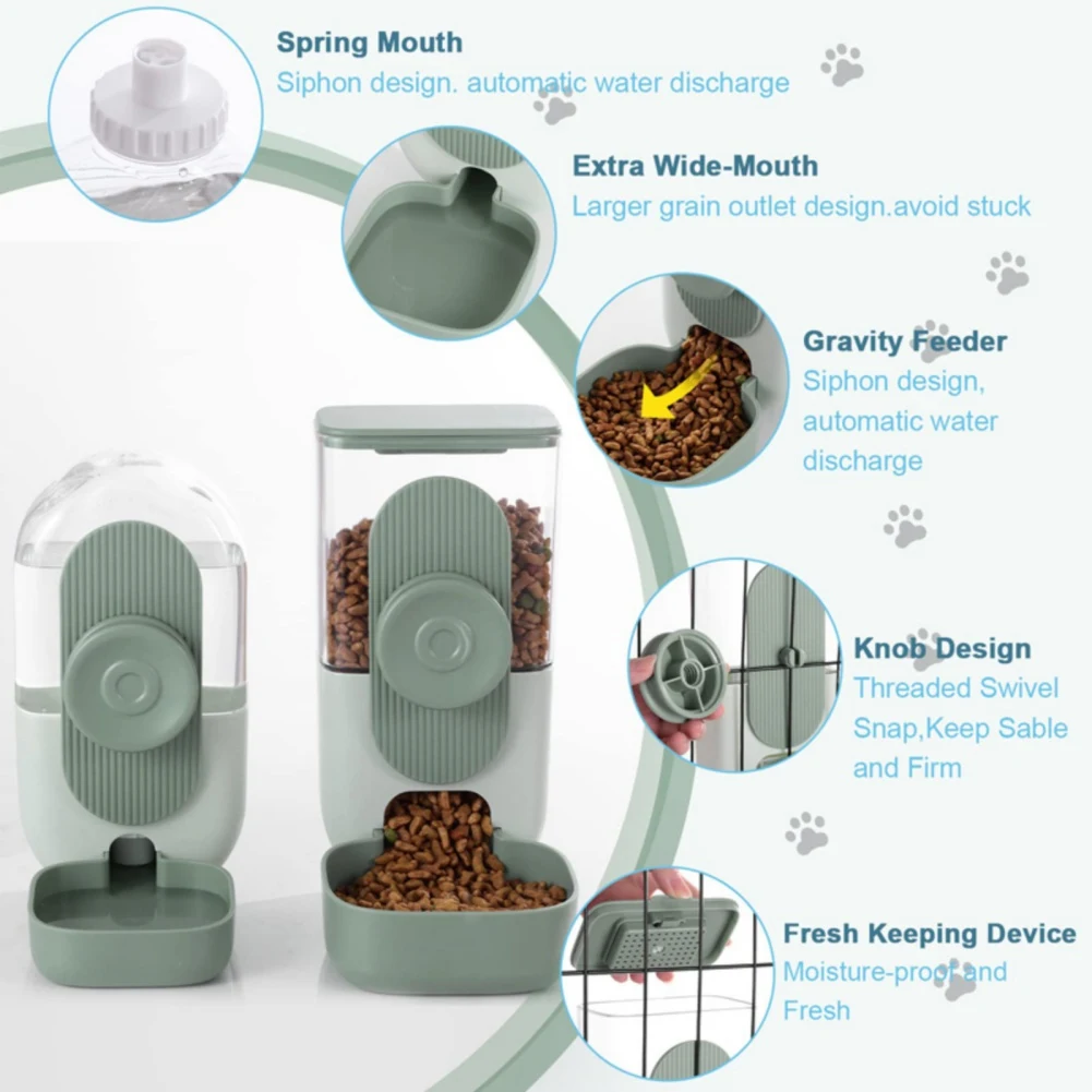 Title 3, Automatic Pet Bowls Cage Hanging Feeder Pet Wat...