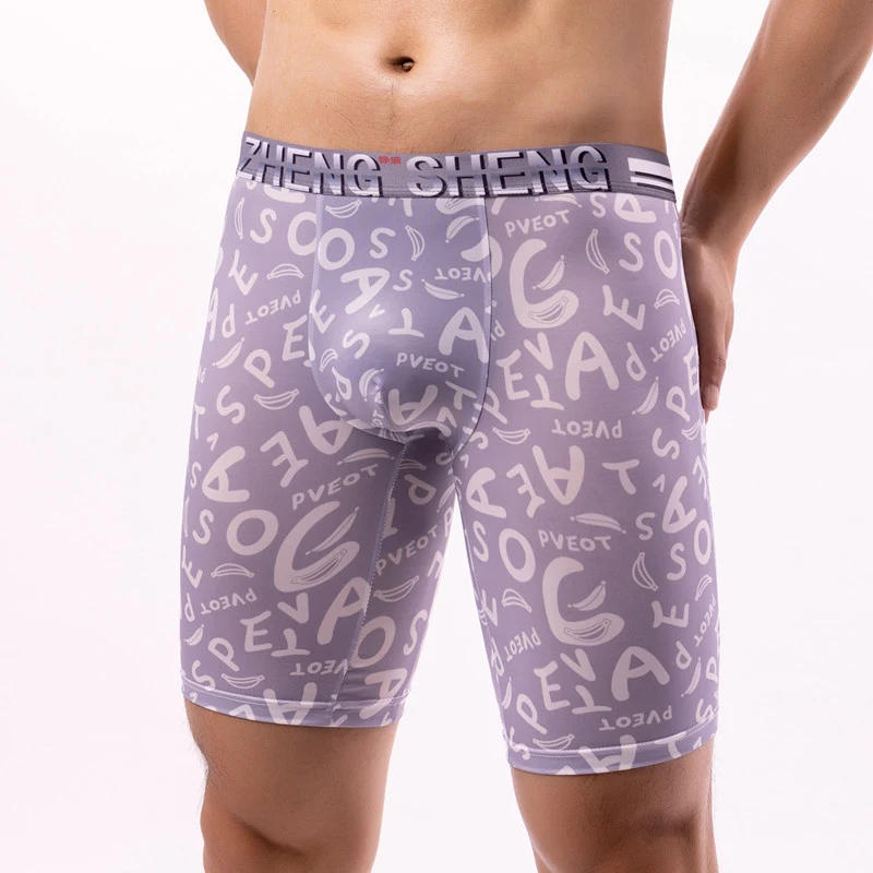 Cueca boxer masculina de seda gelada, macia e respirável. Conforto fresco o dia todo. Roupa íntima ideal para climas quentes. — foto 5