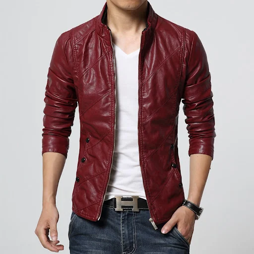 Title 4, PU Leather Casual Jacket Large Size Korean Slim...