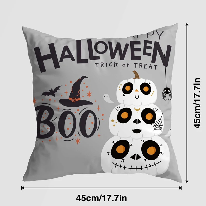 Capa de almofada Castelo de Abóbora de Halloween, ideal para decoração de outono e ambiente festivo, adiciona conforto e estilo à sua casa. — foto 2