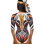 Digital bedruckter Badeanzug, einteilig, perfekt für Strand und Pool, bietet Komfort und einen modischen Sommer-Look. — foto 4