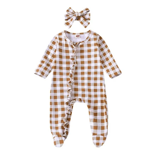 Title 3, Set Jumpsuit Autunnale per Neonati Bambina e Ba...