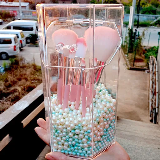 Title 3, Acrylic makeup brush holder. Keeps your brushes...