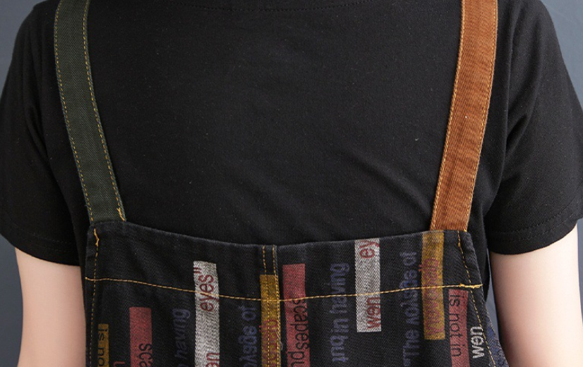 Title 5, Calças jeans suspensórios coreanas femininas pl...