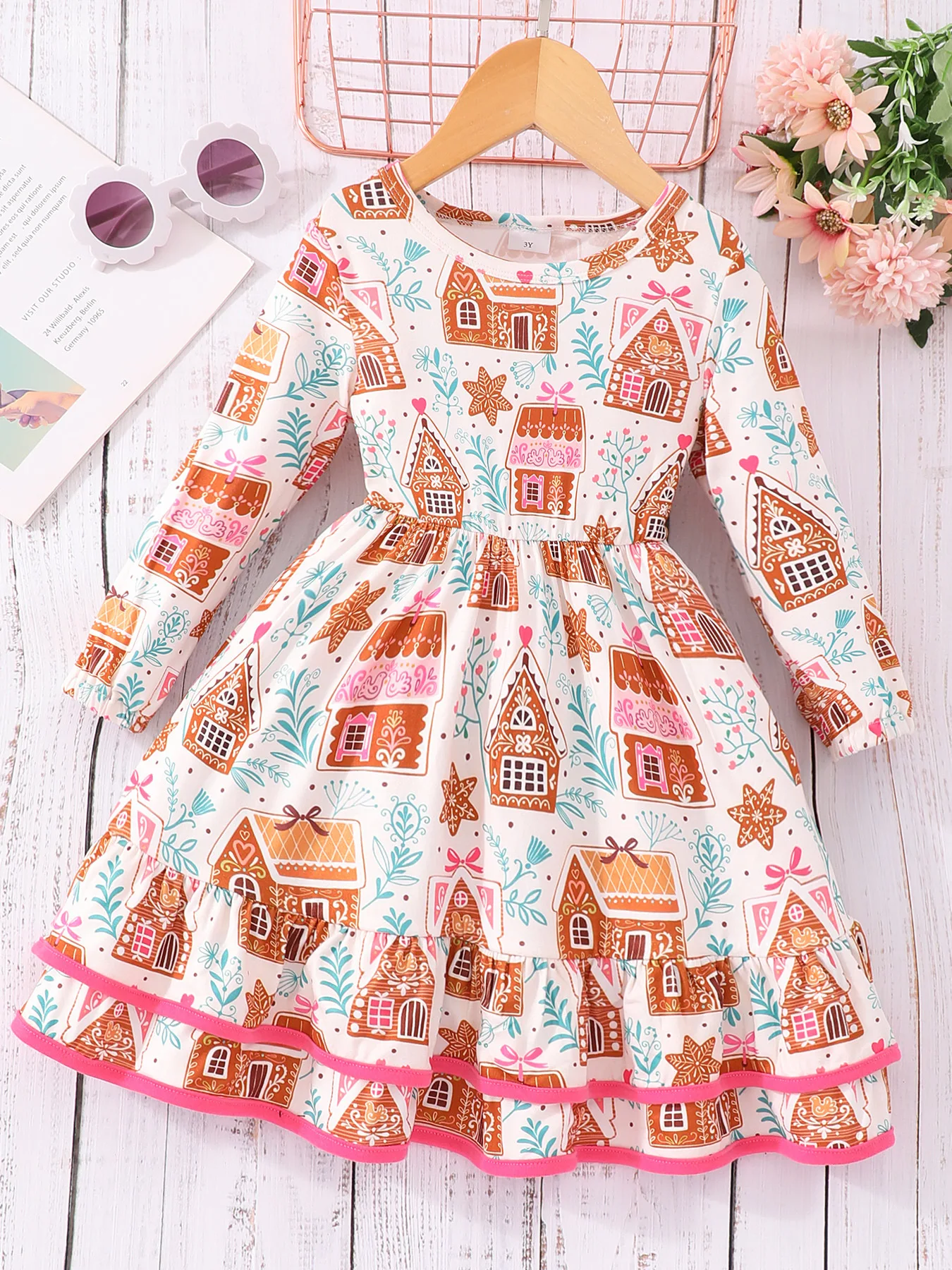 Vestido Especial de Moda Infantil Estampado Design Exclusivo e Conforto Duradouro Ideal para Ocasiões Especiais e Festas Look Encantador e Fashion — foto 6