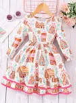 Vestido Especial de Moda Infantil Estampado Design Exclusivo e Conforto Duradouro Ideal para Ocasiões Especiais e Festas Look Encantador e Fashion — foto 6