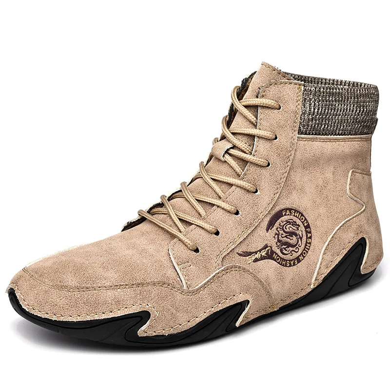 British Style Martin Boots Men's Plus Size High Top Retro Casual Shoes for Everyday Wear and Maximum Comfort. — photo 2