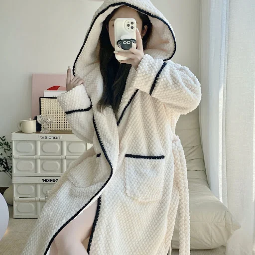 Title 8, Womens Coral Velvet Pajamas Cute Fleece-lined ...