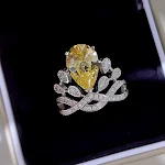 Anel de coroa feminino em prata 925 esterlina, 5 quilates de strass de carbono alto, brilho intenso e design elegante. — foto 22