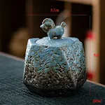 Kiln turned blue pony ashtray