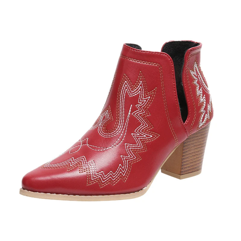 Botas Martin bordadas vintage de talla grande para mujer. Estilo retro con comodidad y elegancia. ¡Elige tu par perfecto! — foto 2