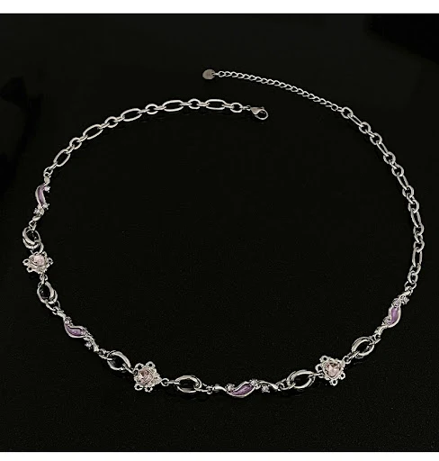 Title 9, Colar de amor com diamantes, costura irregular ...
