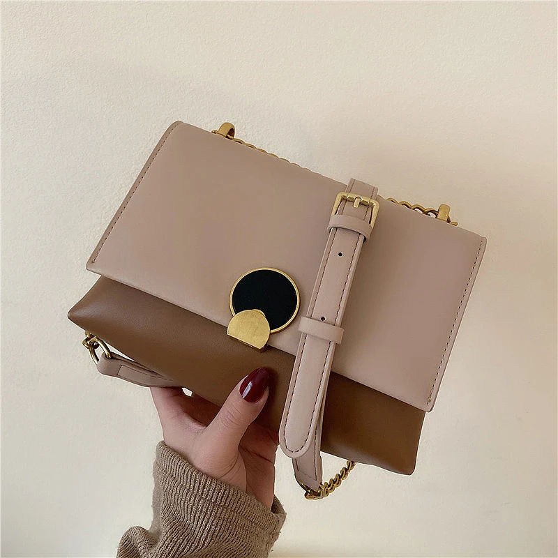 Bolsa de ombro mensageiro casual retrô com corrente, fashion. Design moderno e elegante, ideal para uso diário, confortável e com estilo. — foto 8