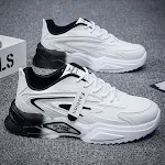 Męskie oddychające buty z siateczki, modna platforma uniwersalna. Wygodne i stylowe obuwie, idealne do codziennego użytku, zapewniające komfort i modny wygląd. — zdjęcie 3