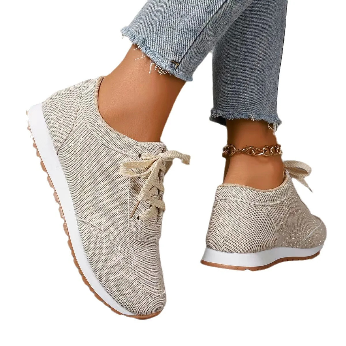 Women's Plus Size Solid Color Sports Leisure Cloth Shoes Comfortable and Stylish Footwear Perfect for Active Lifestyles — photo 8