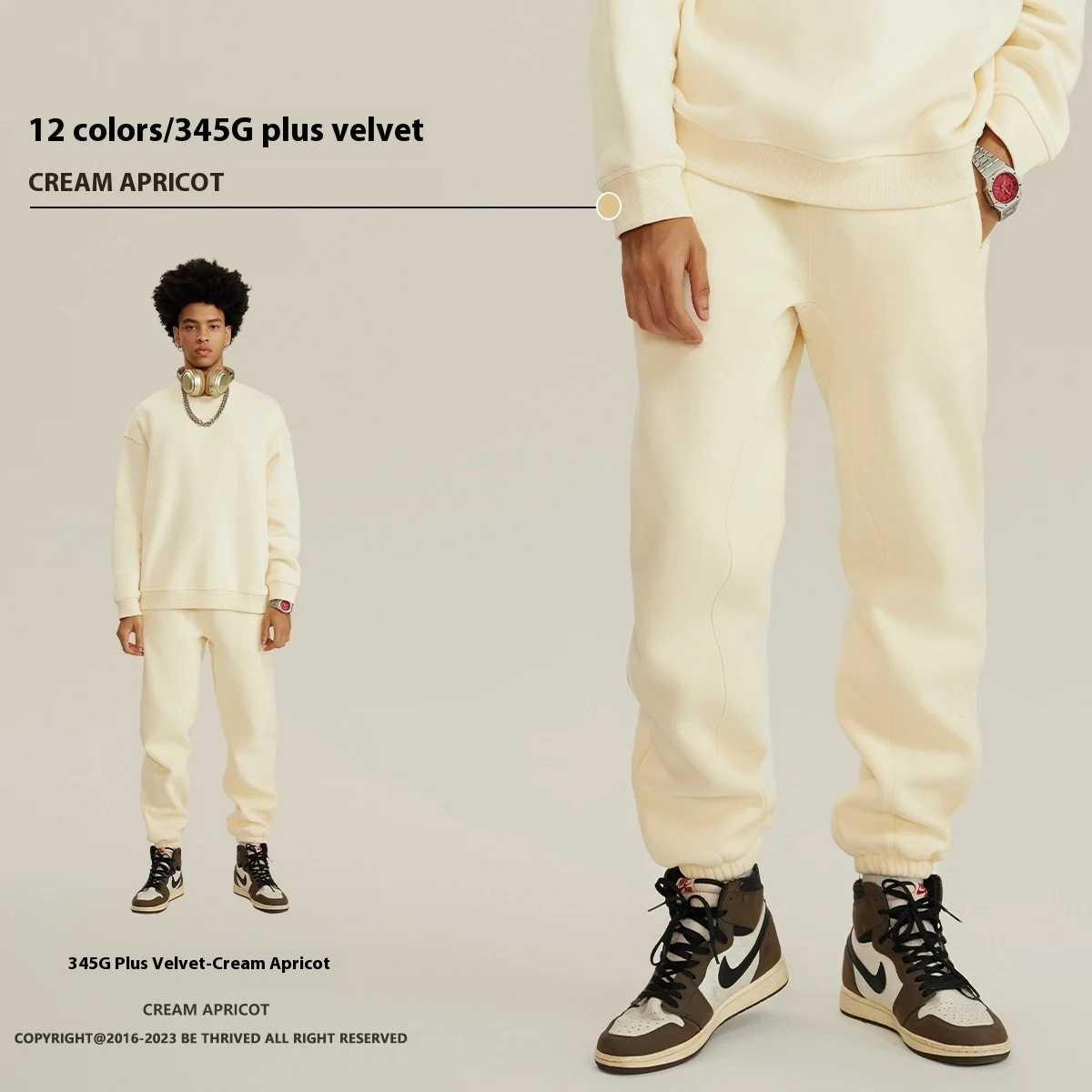 Suéter masculino cor sólida com forro de pele gola redonda grossa terno casual. Conforto e estilo em um só produto, ideal para diversas ocasiões. — foto 13
