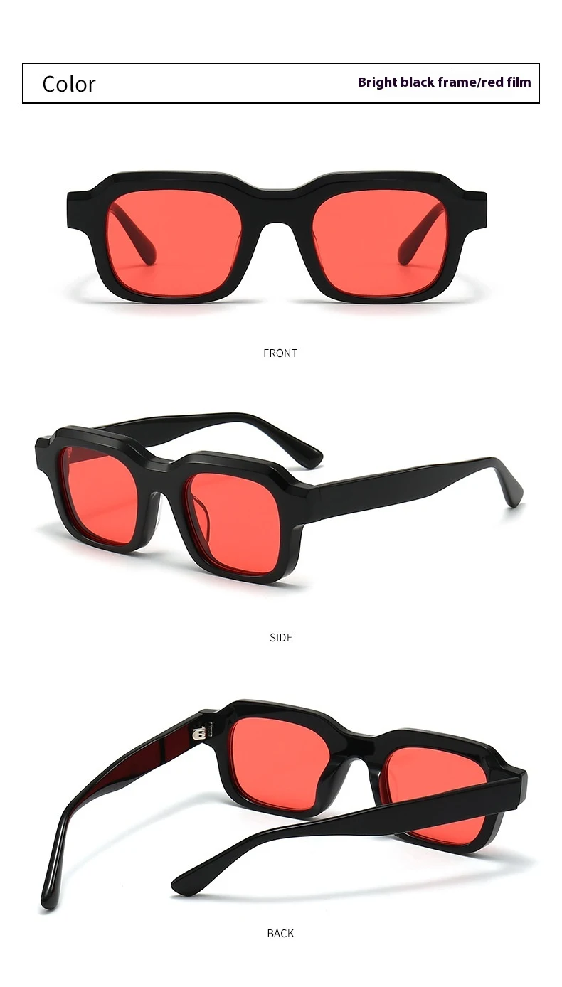 Title 11, Thick Acetate Frame Sunglasses Gradient Color S...