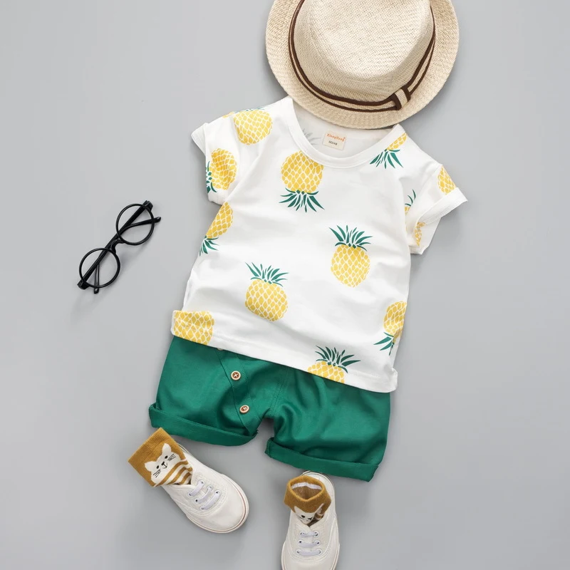 Title 9, Conjunto de verão infantil com camiseta de mang...