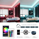 RGB 5050 LED-Streifen für stimmungsvolle Beleuchtung. Flexible Lichtlösung für individuelle Dekoration und faszinierende Lichteffekte. Einfache Installation. — foto 9