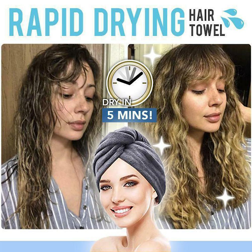 Title 1, Magic Microfiber Hair Fast Drying Dryer Towel f...