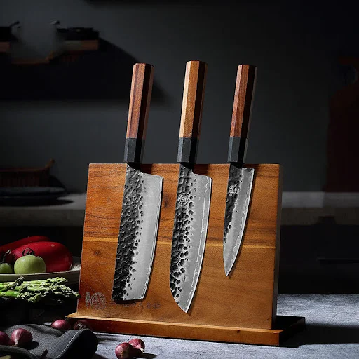 Title 3, Magnetic Knife Holder Solid Wood Multifunctiona...