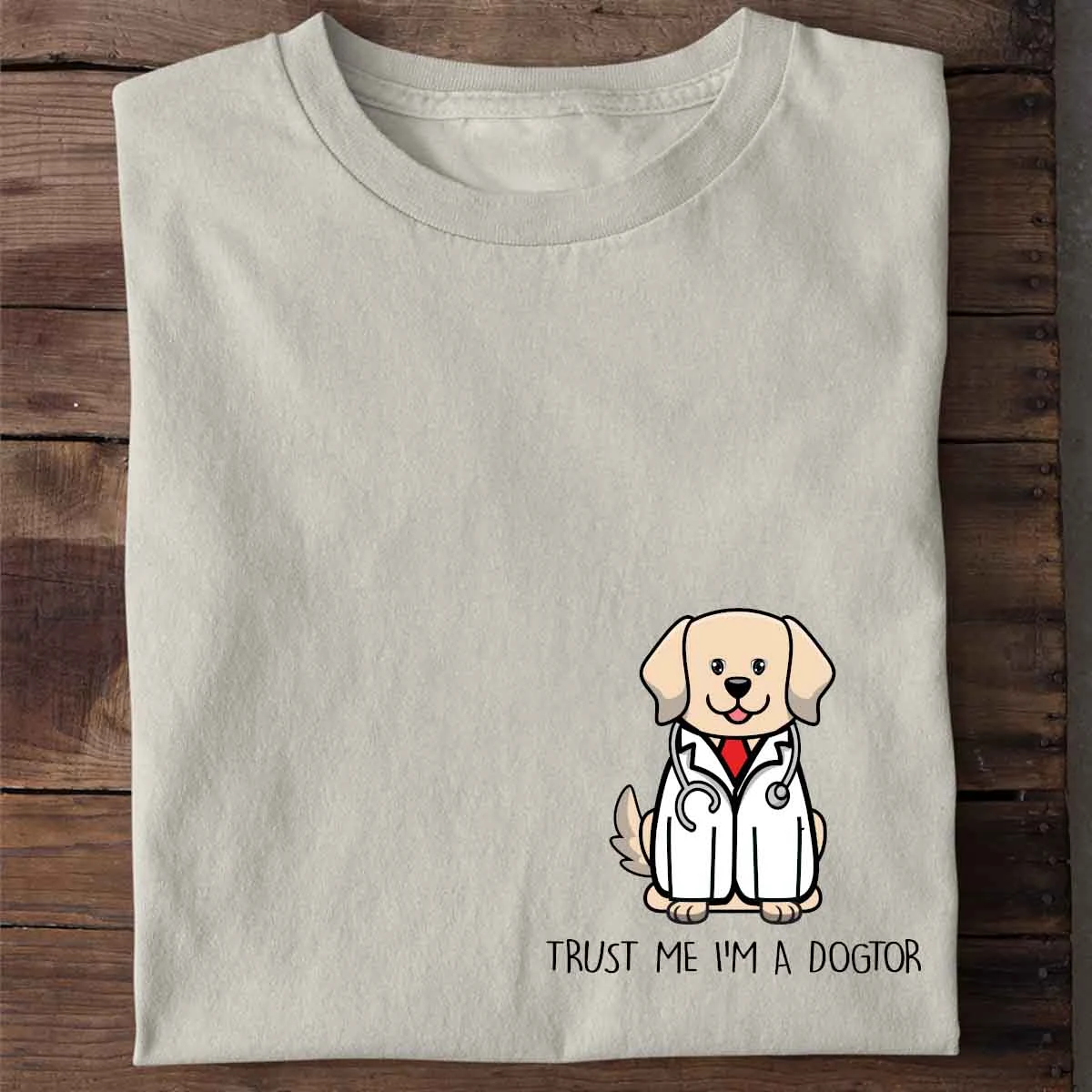 Doctor Dog Print T-Shirt Team Uniform European And American Fabrics — photo 1