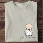 Doctor Dog Print T-Shirt Team Uniform European And American Fabrics — photo 1