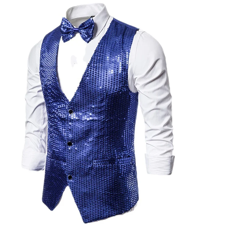 Title 6, Gilet da uomo con paillettes Giacca da cerimoni...