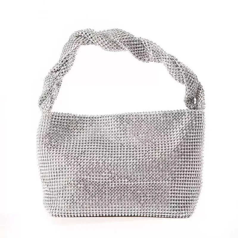 Title 7, Womens Diamond Inlaid Knotted Banquet Handbag