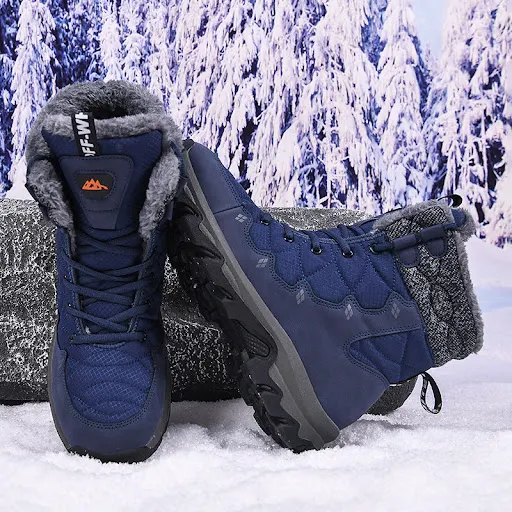 Title 21, Mens Thick-soled Fleece-lined High-top Boots f...