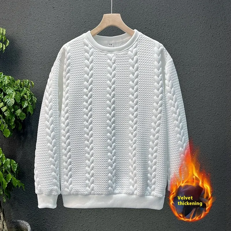 Moletom com capuz masculino High Sense Hot Fashion, escovado. Conforto e estilo para o dia a dia. Macio, moderno e perfeito para você. — foto 4