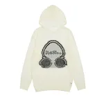 Moletom com capuz e fone de ouvido Jacquard de padrões personalizados para homens. Conforto, estilo e áudio incríveis. — foto 3