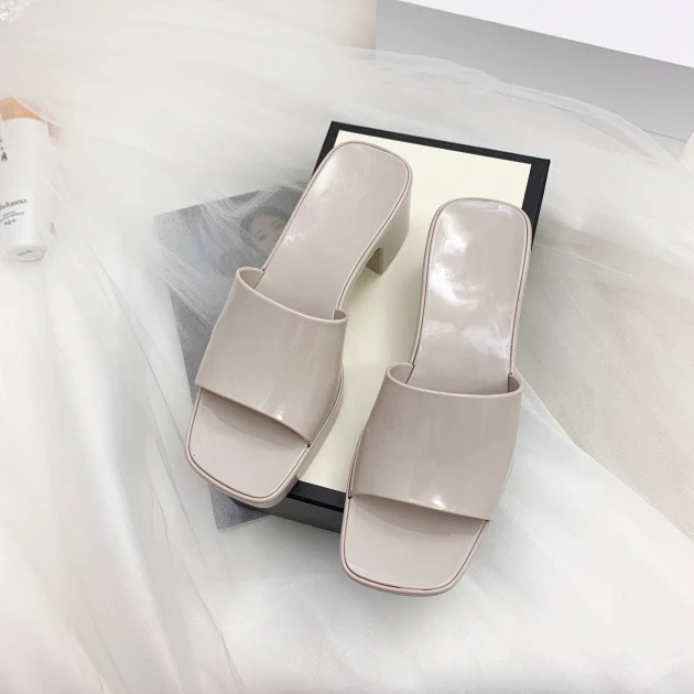 Title 3, Jelly Shoes Chunky Heel Candy Color Square Toe ...
