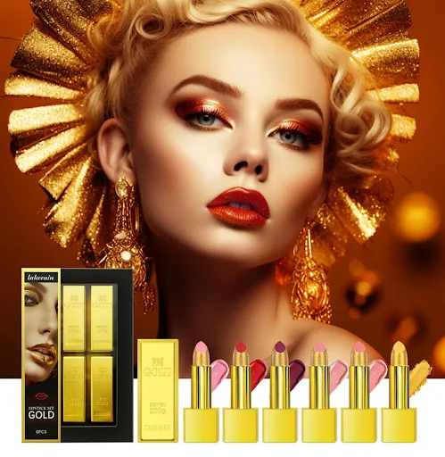Title 8, Lipstick Kit Gold Bar Makeup Set Achieve gorgeo...