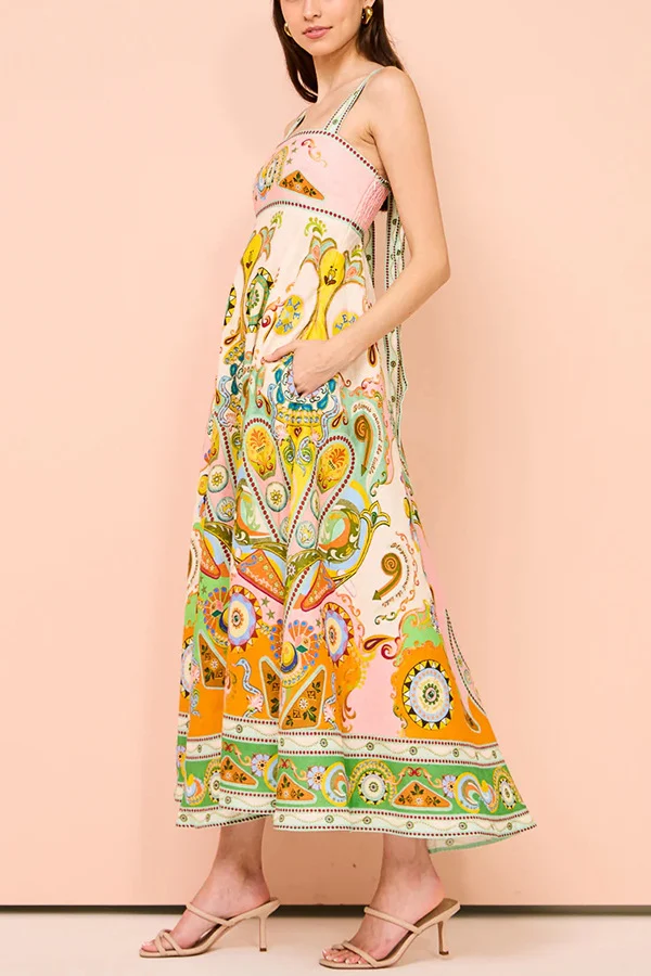 Sleeveless bow swing cotton and linen dress for effortless summer style, offering comfort and a flattering silhouette. — photo 6