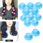 Zachte rubberen Magic haarrollers van siliconen, zonder hitte. Creëer krullen en golven met deze haarstylingtool. Bescherm je haar. — foto 7