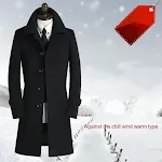 Men's Wool Mid-length Korean Slim-fit British Style Business Windbreaker Coat. This versatile coat offers style, warmth, — photo 2
