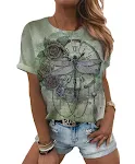 T-shirt Casual Girocollo con Stampa Animale 3D Maniche Corte. Perfetta per l'estate. Comoda e alla moda. Design digitale unico per un look originale. — foto 10