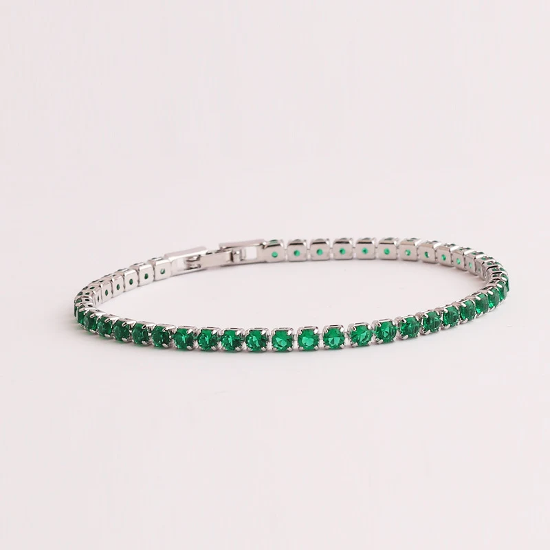 Pulseira Feminina com Zircônia Verde Joia Pull Ajustável Design Moderno e Elegante Acessório Perfeito para Presentear Conforto e Estilo — foto 5