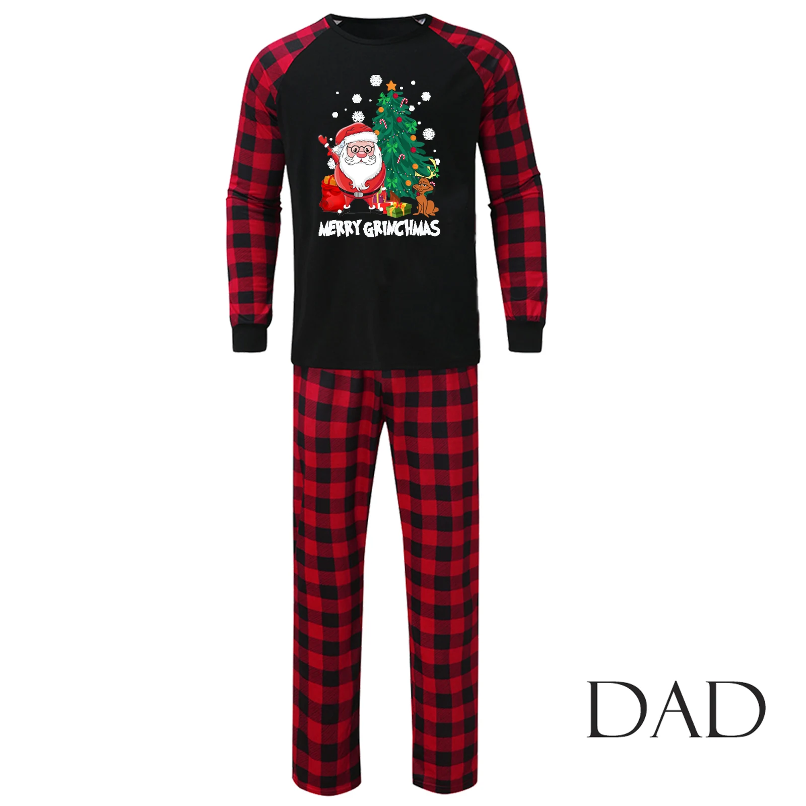 Pigiama natalizio famiglia genitori e figli Completo Homewear Abbigliamento da notte perfetto per momenti accoglienti e celebrazioni festive. Comfort garantito. — foto 10