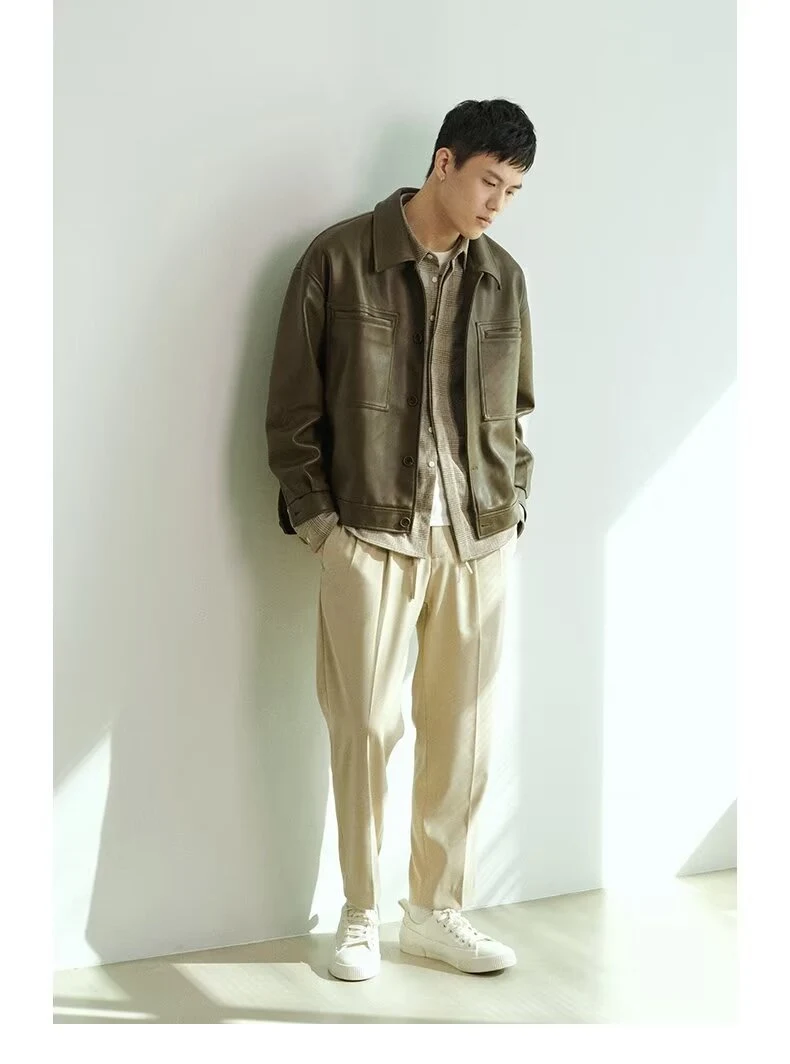 Casaco de Couro PU Masculino Top — foto 3