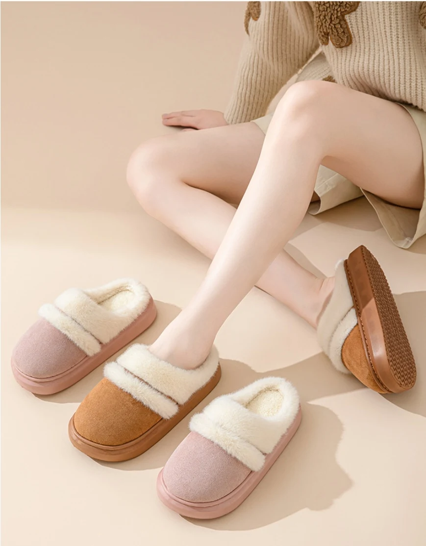 Title 6, Womens Cotton Slippers, Thick Non-Slip Bottom,...
