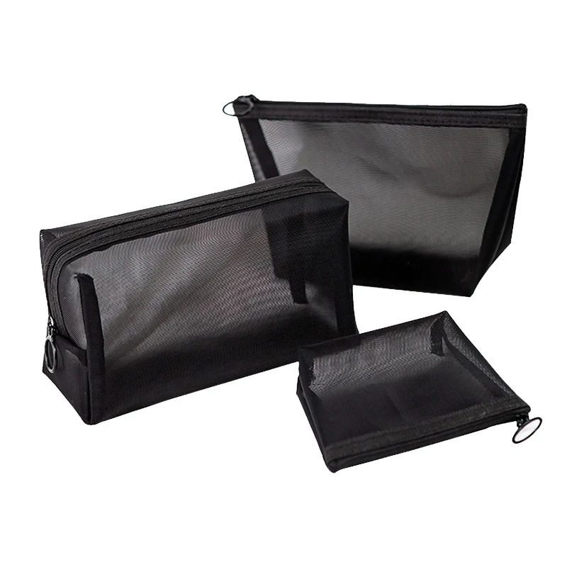 Bolsa de tocador de viaje portátil Bolsa de tocador de malla transparente — foto 5