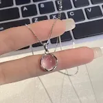 10MM Pink Crystal Platinum